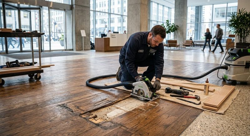 Our team working on Wood Floor Service projects in York, PA