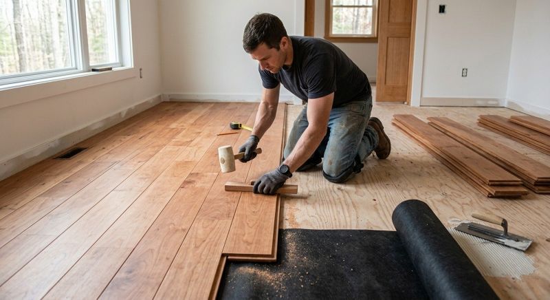 Cherry Floor Installation in Conestoga, PA