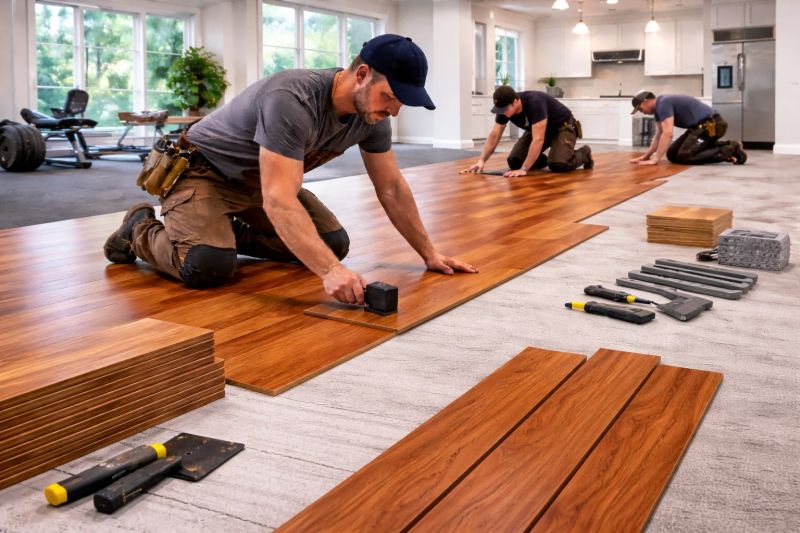 Cherry Floor Installation in Lancaster, PA