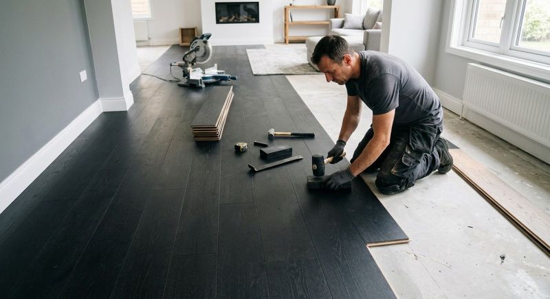 Dark Wood Floor Installation in York, PA
