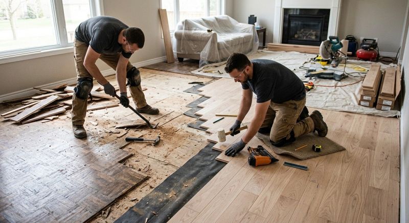 Wood Floor Replacement in Maryland Line, MD